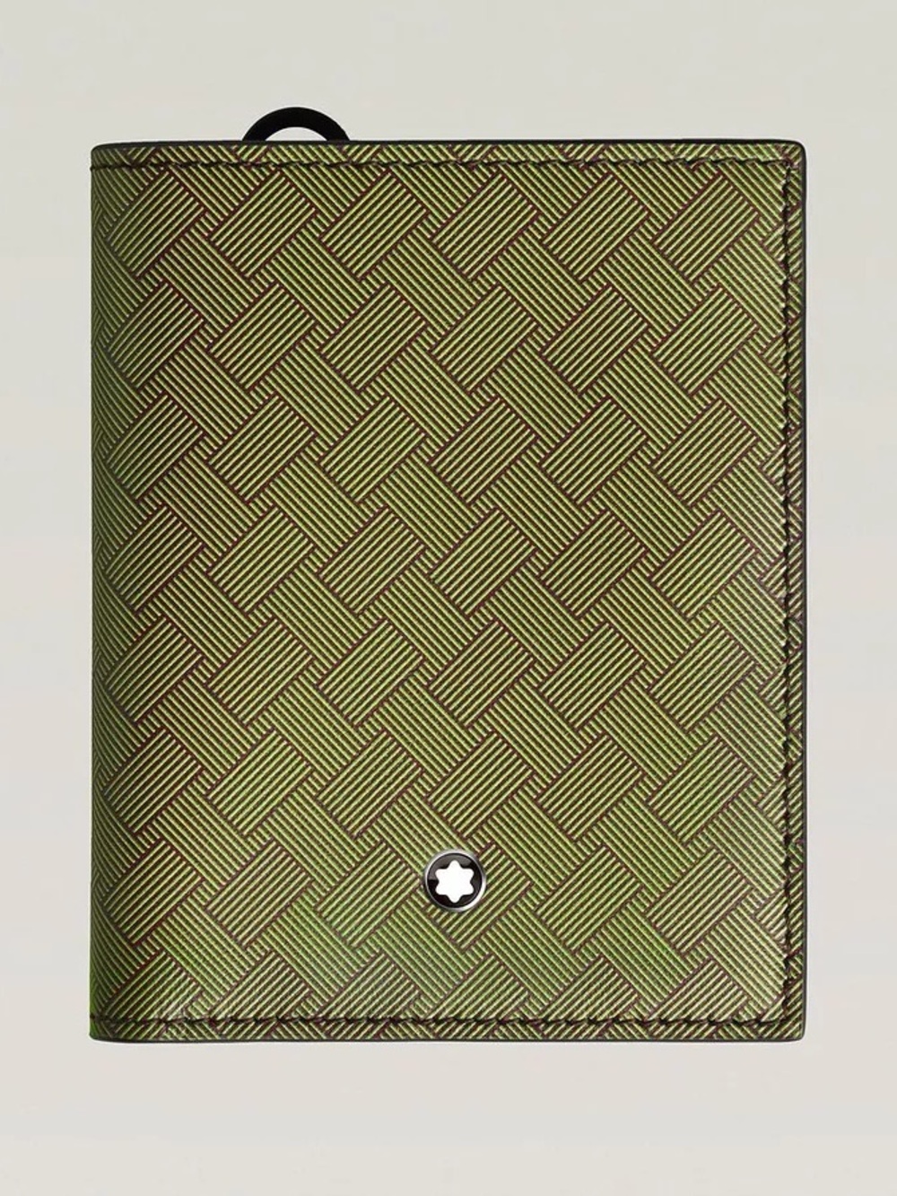 Brand New Montblanc 6CC Compact Leather Wallet - Lime